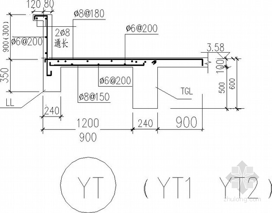 新农村砖混别墅结构CAD施工方案图纸 - 2