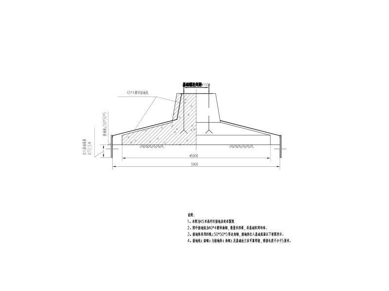 25m高杆灯基础大样CAD图纸（PDF，4张） - 1