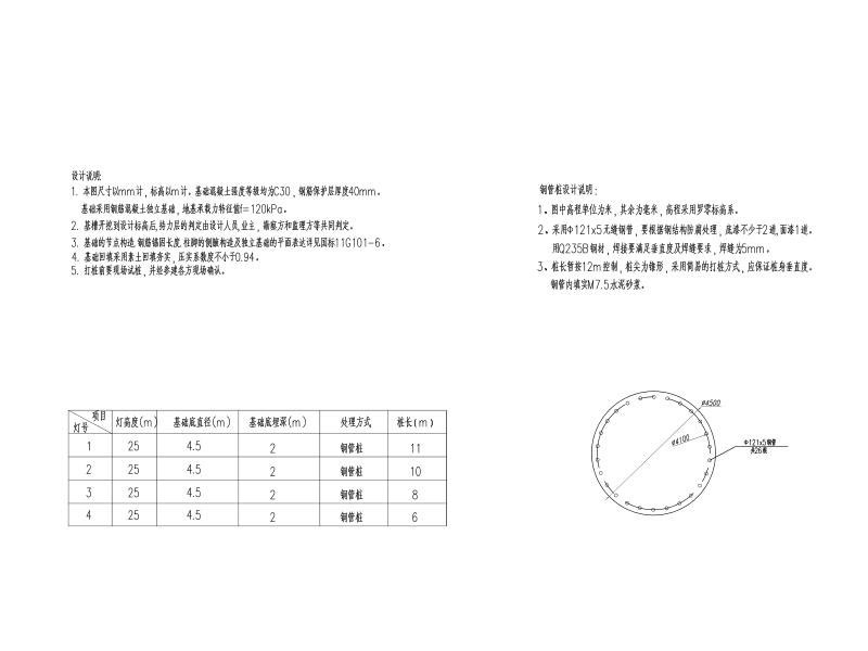 25m高杆灯基础大样CAD图纸（PDF，4张） - 3