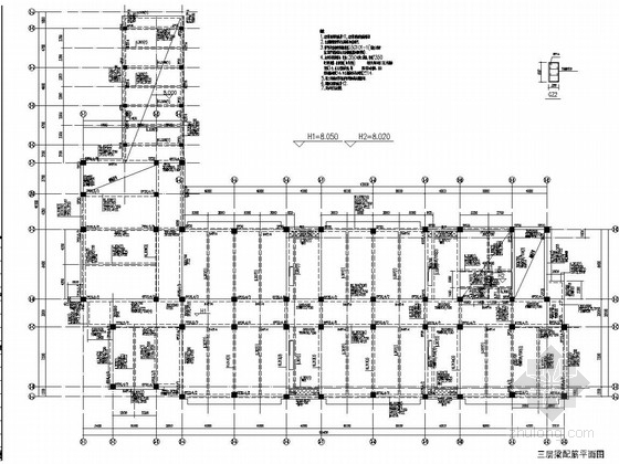 4层框架结构实验楼结构CAD施工图纸 - 5
