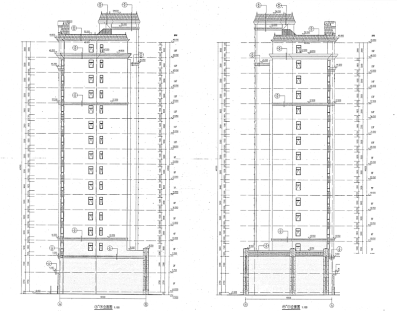 16层剪力墙结构住宅楼完整施工图纸（建筑结构水暖电，PDF） - 3