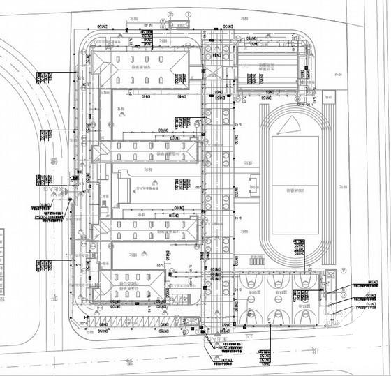 小学建筑群给排水CAD施工图纸（雨水收集） - 2