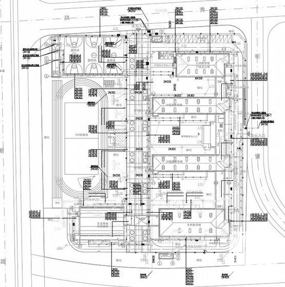 小学建筑群给排水CAD施工图纸（雨水收集） - 3