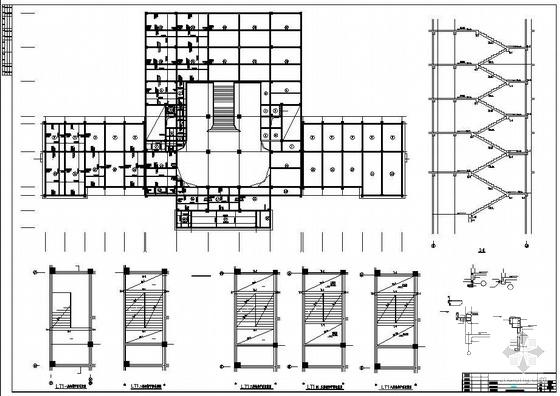 框架结构图纸书馆结构设计CAD施工图纸.dwg - 2