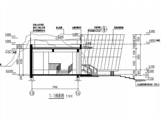 小型茶室建筑设计CAD施工图纸 - 1