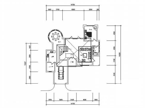 3层独栋别墅建筑CAD图纸（转角南入口、303平方米） - 1