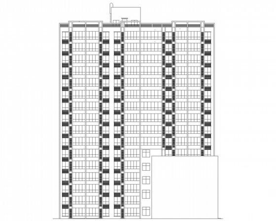 16层公寓楼建筑施工CAD图纸 - 3