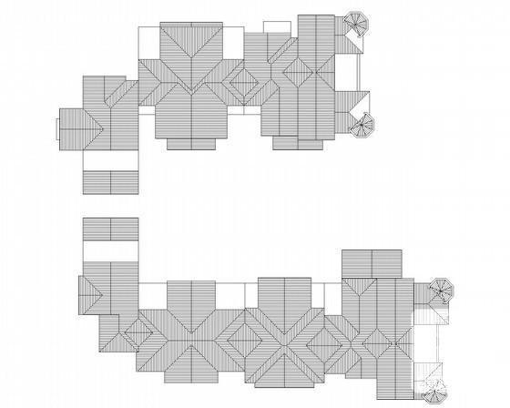 3层联排别墅建筑CAD图纸（初设图） - 3