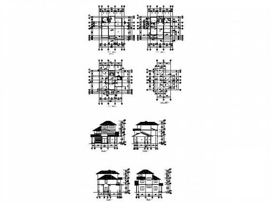 3层欧陆风格别墅建筑扩初CAD图纸 - 2