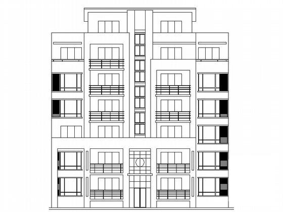 6层一梯二住宅楼建筑方案设计CAD图纸（南梯） - 4