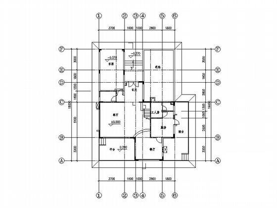 3层度假别墅建筑扩初CAD图纸（250平方米） - 4
