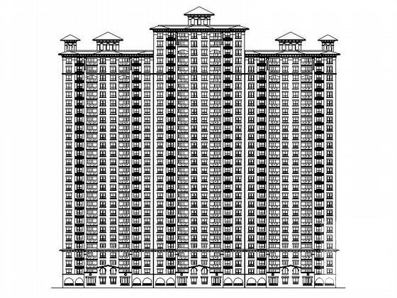 30层西班牙式住宅楼建筑施工CAD图纸 - 3