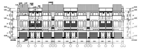 10.3米3层文化博物园住宅楼小区建筑施工CAD图纸 - 2