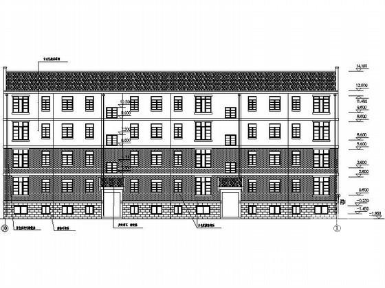 新中式4层花园洋房建筑CAD施工图纸 - 2