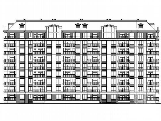 9层板式住宅建筑设计cad图纸（北厅） - 1