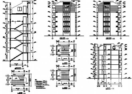 5层砌体结构单身公寓建筑扩初CAD图纸 - 4