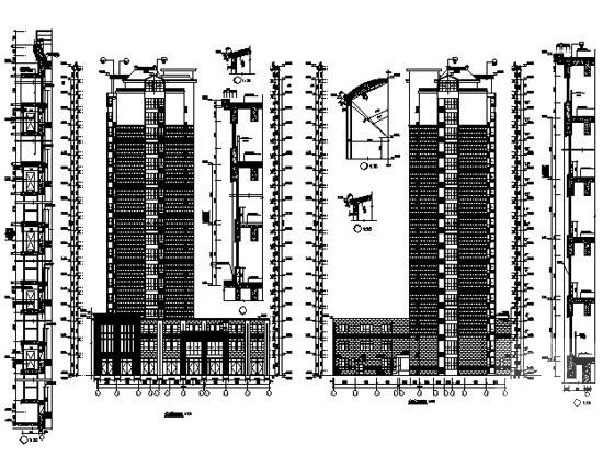 新中式现代小区住宅楼建筑施工CAD图纸（节能设计） - 5