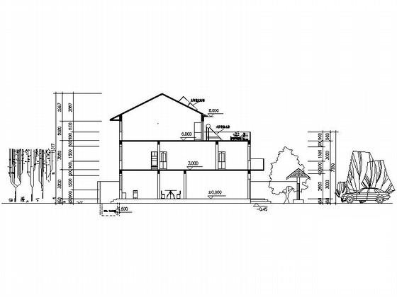 3层双拼小康农居建筑方案设计CAD图纸 - 2