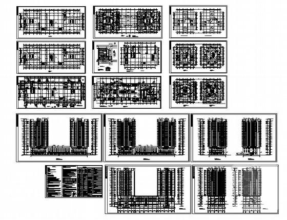 18层商住楼（带人防）建筑施工CAD图纸 - 1