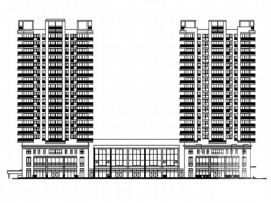 18层商住楼（带人防）建筑施工CAD图纸 - 3