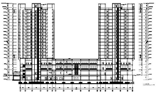 18层商住楼（带人防）建筑施工CAD图纸 - 4
