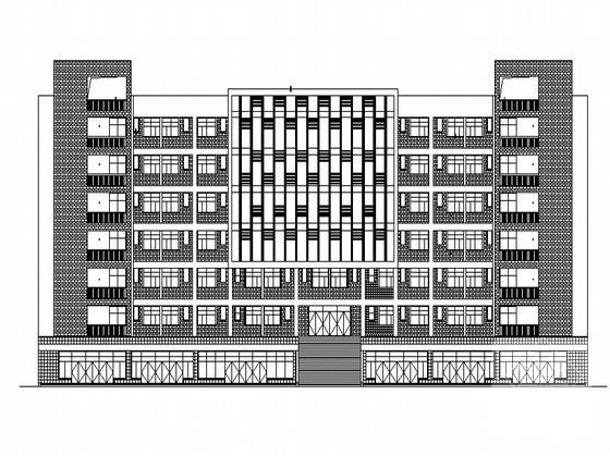 6层职业学校学生宿舍建筑施工CAD图纸 - 3