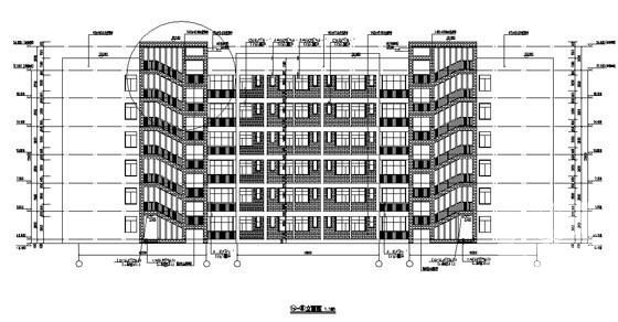 6层职业学校学生宿舍建筑施工CAD图纸 - 4