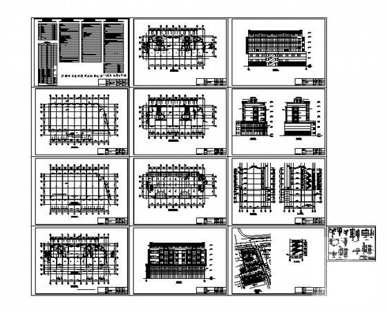 沿街框架结构6层板式商住楼建筑施工CAD图纸（附效果图） - 3