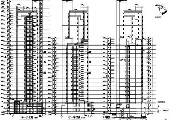 钢筋混凝土短肢剪力墙结构24层住宅楼建筑施工CAD图纸 - 3