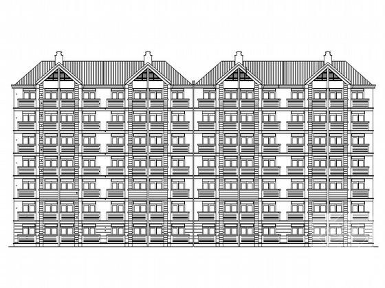 生活配套区7层砌体结构宿舍楼建筑施工CAD图纸（C型） - 3