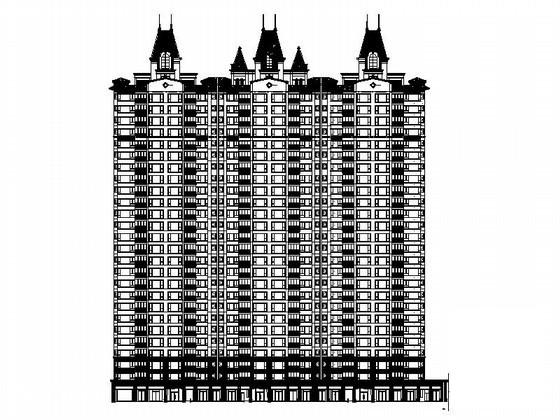 26层欧式底商住宅楼建筑CAD施工图纸 - 2