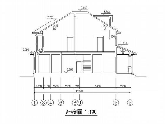 森林住宅楼区2层别墅建筑方案设计CAD图纸 - 4