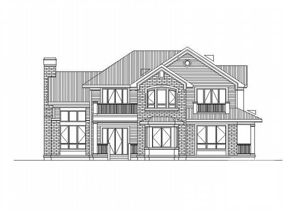 16.2x13.4米森林住宅楼区2层别墅建筑方案设计CAD图纸 - 5