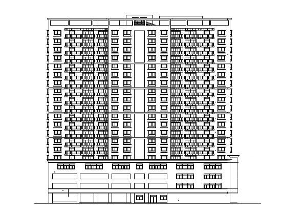 独栋20层剪力墙结构商住大厦建筑施工CAD图纸（带电梯） - 1