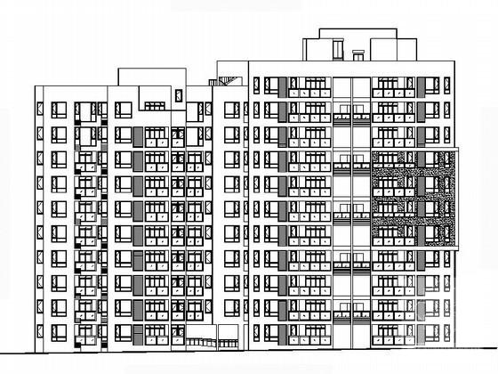 11层连塔住宅楼建筑施工CAD图纸 - 1