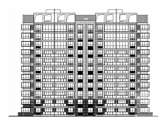 11层板式住宅楼建筑施工CAD图纸（22.5x15.4米） - 3