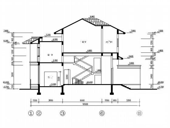 3层别墅建筑CAD施工图纸（效果图纸） - 4