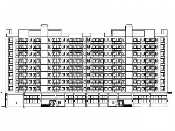 9层住宅综合楼建筑CAD施工图纸 - 4