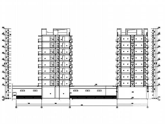 9层住宅综合楼建筑CAD施工图纸 - 5