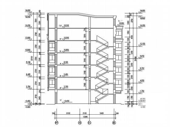 7层商住楼建筑图纸（初设图纸） - 2