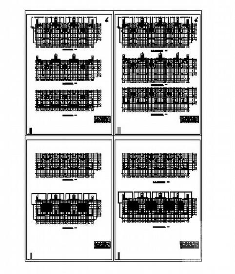 3层现代风格砌体结构联排别墅建筑施工套CAD图纸 - 5