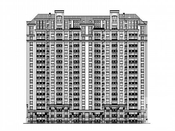 18层一梯三住宅楼建筑CAD施工图纸 - 2