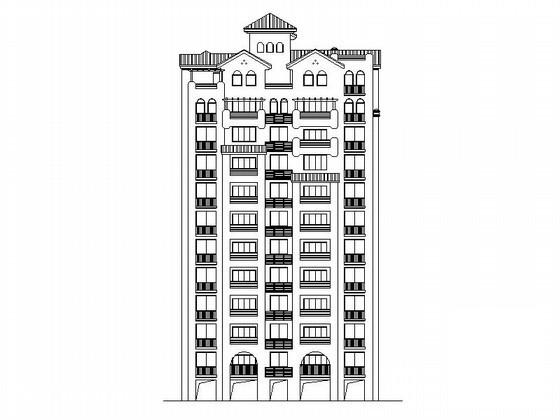 12层板式住宅楼建筑施工CAD图纸（33张） - 3