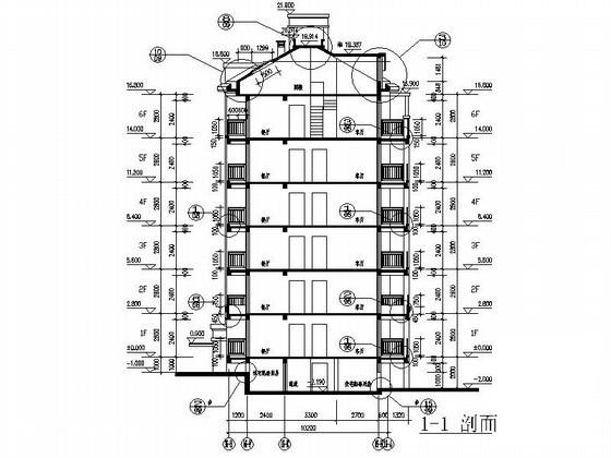 6层住宅楼建筑CAD图纸施工套图纸 - 2