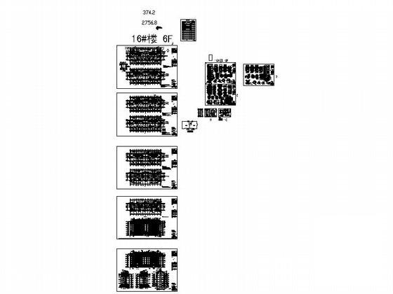 6层住宅楼建筑CAD图纸施工套图纸 - 3