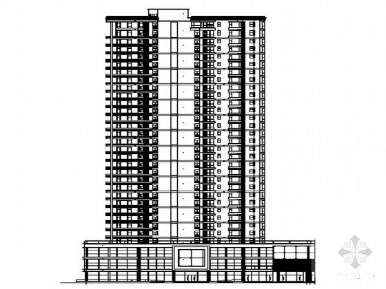 高层32层商住楼建筑CAD施工图纸 - 4