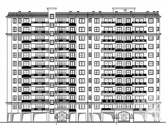 剪力墙结构11层小高层住宅建筑施工CAD图纸（8号楼）塔式（一梯4户以下） - 1