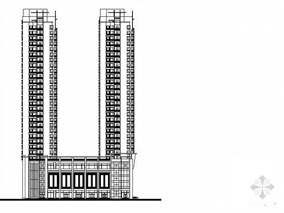 26层双塔住宅楼建筑施工套CAD图纸 - 3