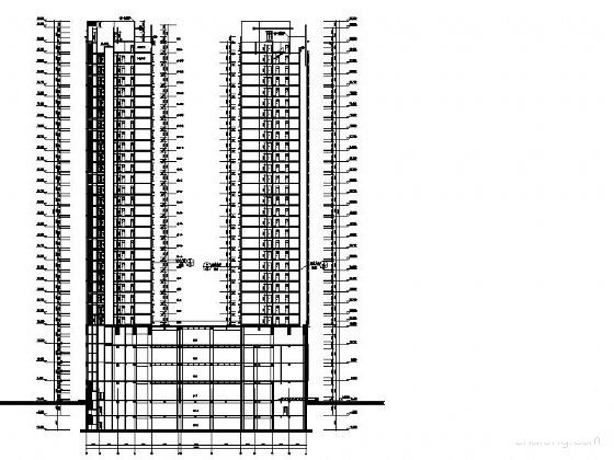 26层双塔住宅楼建筑施工套CAD图纸 - 5