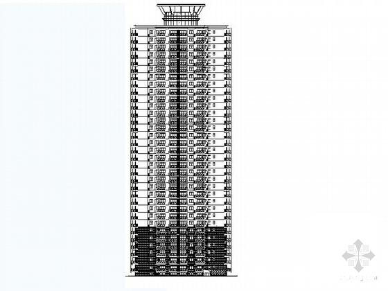 34层高层住宅楼建筑CAD施工图纸 - 1